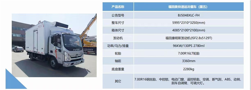 冷藏車4.2米藍牌國五2021年新規不超重車型一覽表，2020年我國冷藏車市場保有量達到27.5萬輛