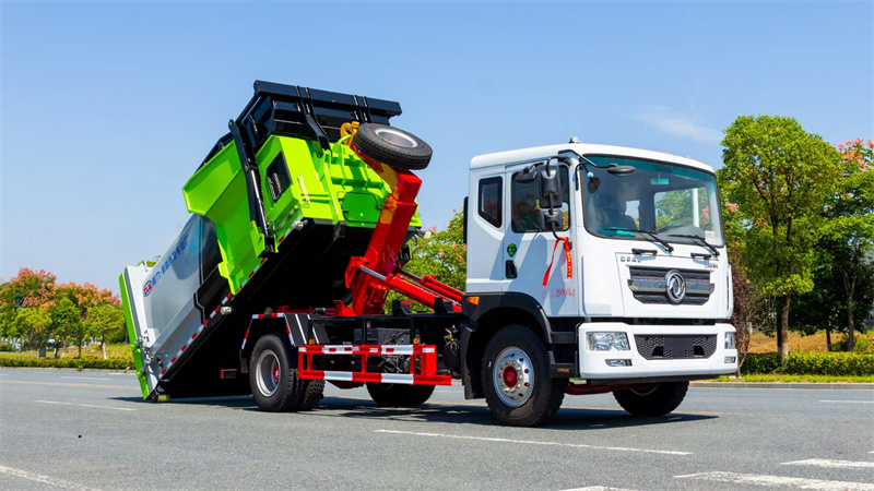 移動智能垃圾壓縮中轉(zhuǎn)站設(shè)備12方連體垃圾壓縮站，移動壓縮垃圾箱優(yōu)點